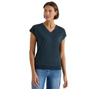Kurzarm Shirt mit V-Neck in Unifarbe