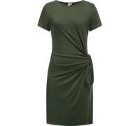 Kurzarm Sommerkleid mit seitlichem Bindeband "Knotta" Dark Olive M