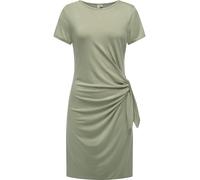 Shirtkleid RAGWEAR "Knotta", Damen, Gr. XL (42), Normalgrößen, grau (graugrün), Material: 95% Viskose, 5% Elasthan, modisch, figurumspielend ca. Mitte Oberschenkel, Rundhals, Kurzarm Ärmel ohne Ärmels