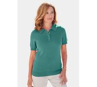 Kurzarm Strickpullover mit adrettem Kragen grün 21