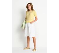 Kurzarm-Strickpullover XXL soft butter