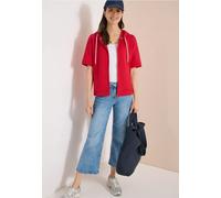 Sweatjacke CECIL, Damen, Gr. XS (36), glazed apple rot, Sweatware, Obermaterial: 100% Baumwolle. Futter: 100% Baumwolle, unifarben, normal hüftbedeckend, Rundhals, Sweatjacken Sweatjacke, Kurzarm Swea