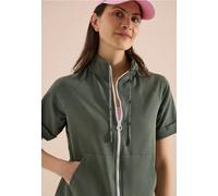 Cecil Damen Kurzarm Sweatjacke mit Zipper in Grün, Gr: M