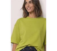 Sweatshirt STREET ONE, Damen, Gr. 34, grün (apple lime), Sweatware, 65% Baumwolle, 35% Polyester, unifarben, comfort fit, Rundhals, normaler Saum, Sweatshirts Sweatshirt, mit Rundhalsausschnitt (12491