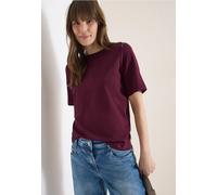 Kurzarmshirt CECIL, Damen, Gr. XS (36), sweet grape rot, Jersey, Obermaterial: 100% Baumwolle, unifarben, normal hüftbedeckend, Rundhals, Shirts Kurzarmshirt, aus weicher Baumwolle (75365907-XS)