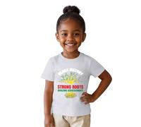 Kurzarm-T-Shirt für Mädchen mit Grafikprint lässiges Oberteil für Jugendliche zum Feiern des Schwarzen Monats (White, 1-2 Years)
