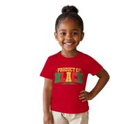 Kurzarm-T-Shirt für Mädchen mit Grafikprint lässiges Oberteil für Jugendliche zum Feiern des Schwarzen Monats (Red, 8-9 Years)