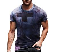 Kurzarm T-Shirt Herren 3D T-Shirts Druckten Grafik Kurzen Ärmeln Rundhalsausschnitt Beiläufige Kurze Ärmel Druck T-Shirts Regular Fit Basic Tee Tops Streetwear