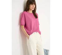 Cecil Damen Kurzarm T-Shirt in Garment Dye Optik in Pink, Gr: XL