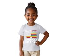 Kurzarm-T-Shirt mit Grafikprint für Mädchen zum Feiern des Schwarzen Monats als lässiges Oberteil für Jugendliche (White, 6-7 Years)