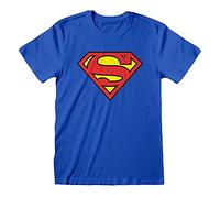 Kurzarm-T-Shirt Superman Logo Blau Unisex