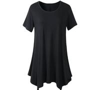 Kurzarm-Tops für Damen, Sommer-Tops, lockere Blusen, tägliche T-Shirts, lässige Oberteile, Basic-T-Shirts, Damen, Flügelärmel, einfarbig, Rundhals, Basic-T-Shirt, einfarbige T-Shirts für Damen