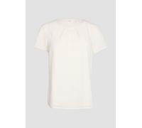 Kurzarmbluse aus Crêpe mit Schmuckkante 34 creme 2159080.0200.34