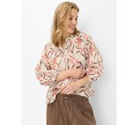Kurzarmbluse BRAX "Style VALESCA", Damen, Gr. 48, ecru, Web, 100% Baumwolle, Blusen (66848460-48) ecru