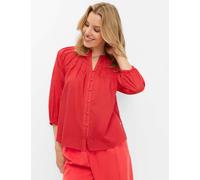 Kurzarmbluse BRAX "Style VALESCA", Damen, Gr. 48, rot, Web, 100% Baumwolle, Blusen (88962239-48) rot
