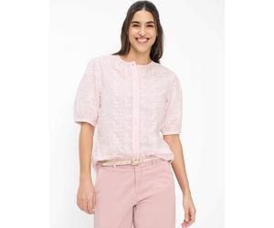 Kurzarmbluse BRAX "Style VEA", Damen, Gr. 40, rosa (hellrosa), Web, 100% Baumwolle, Rundhals, Blusen (84142320-40) hellrosa