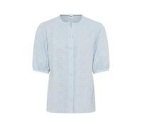 Kurzarmbluse BRAX "Style VEA", Damen, Gr. 48, dunkelblau, Web, 100% Baumwolle, Rundhals, Blusen (38294749-48) dunkelblau