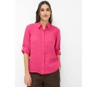 Kurzarmbluse BRAX "Style VICKI", Damen, Gr. 38, pink, Web, 100% Leinen, Blusen (84548609-38) pink