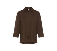 Kurzarmbluse BRAX "Style VICKI", Damen, Gr. 40, dunkelbraun, Web, 100% Leinen, Blusen (37558663-40) dunkelbraun
