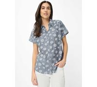 Kurzarmbluse BRAX "Style VIV", Damen, Gr. 34, navy, Web, 42% Polyester, 42% Viskose, 16% Polyamid, Blusen (92233965-34) navy