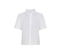 Kurzarmbluse BRAX "Style VIVE", Damen, Gr. 46, weiß, Web, 100% Leinen, Blusen (53132904-46) weiß