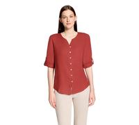 Kurzarmbluse CARTOON "Damen mit V-Ausschnitt", Damen, Gr. 36, rust braun, Obermaterial: 100% Leinen, gerade normal, V-Ausschnitt, Blusen (87543205-36) rust braun