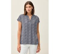 Kurzarmbluse CECIL, Damen, Gr. M (40), blau (universal blau), Stoff, 100% Viskose, bedruckt, normal normal, Rundhals, abgesteppt, Blusen, aus softer Viskose (57845817-M) universal blau