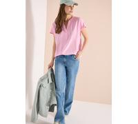 Kurzarmbluse CECIL, Damen, Gr. M (40), light blush rose, Stoff, 100% Viskose, unifarben, klassisch normal, V-Ausschnitt, abgesteppt, Blusen, mit V-Ausschnitt (26693808-M) light blush rose