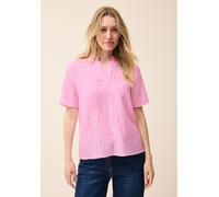 Kurzarmbluse CECIL, Damen, Gr. S (38), rosa (cherry blossom pink), Stoff, 75% Viskose, 25% Polyester, unifarben, normal normal, V-Ausschnitt, Bündchen, Blusen, aus softem Materialmix (16352566-S) cher
