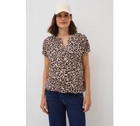 Kurzarmbluse CECIL, Damen, Gr. S (38), rot (mulberry rot), Stoff, 100% Viskose, bedruckt, normal normal, V-Ausschnitt, abgesteppt, Blusen, Feel Good Fit (83794628-S) mulberry rot