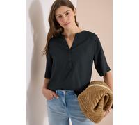 Kurzarmbluse CECIL, Damen, Gr. S (38), schwarz (palm breeze grün), Web, Obermaterial: 100% Viskose, unifarben, regular fit normal, Rundhals, Blusen, mit Knopfleiste (67807436-S) palm breeze grün