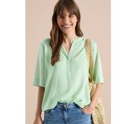 Cecil Kurzarmbluse Damen, unifarben Juicy Lime, 100% Viskose, Rundhals, Gr. XL (44)
