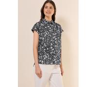 Kurzarmbluse CECIL, Damen, Gr. XL (44), weiß (vanilleweiß), Web, 100% Baumwolle, bedruckt, klassisch normal, V-Ausschnitt, Bündchen, Blusen, aus reiner Baumwolle (24702916-XL) vanilleweiß