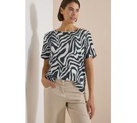 Kurzarmbluse CECIL, Damen, Gr. XXL (46), palm breeze grün, Stoff, 100% Viskose, normal normal, Rundhals, abgesteppt, Blusen, aus softer Viskose (35686710-XXL) palm breeze grün
