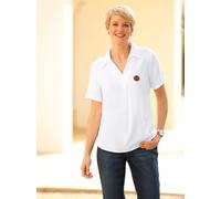 Kurzarmbluse CLASSIC BASICS, Damen, Gr. 40, weiß, 100% Viskose, unifarben, V-Ausschnitt, Blusen (15383531-40) weiß
