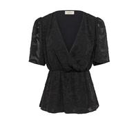 Kurzarmbluse CREAM "Bluse kurzarm CRMisandra", Damen, Gr. 44, schwarz (pitch schwarz), Obermaterial: 100% Polyester PES., Blusen (87658667-44) pitch schwarz