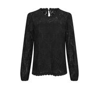 Kurzarmbluse CREAM "Damen Bluse kurzarm CRKit", Damen, Gr. XXL, schwarz (pitch schwarz), Obermaterial: 60% Nylon NY. 40% Baumwolle CO., Blusen (38175829-XXL) pitch schwarz