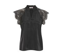 Kurzarmbluse CREAM "Damen Bluse kurzarm CRNola", Damen, Gr. 44, schwarz (pitch schwarz), Obermaterial: 50% Viskose CV. 40% Nylon NY. 10% Lyocell CLY., Blusen (30715938-44) pitch schwarz