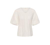 Kurzarmbluse CREAM "Kurzarm-Bluse CRBritta", Damen, Gr. 38, weiß (snow weiß), Obermaterial: 100% Baumwolle CO., Blusen (64484723-38) snow weiß