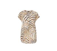 Kurzarmbluse GOLDNER "Bluse", Damen, Gr. 38, beige (beige, gemustert), Obermaterial: 100% Viskose CV., Sonstiges, Blusen, Knöpfe (51755863-38) beige, gemustert