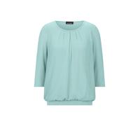 Kurzarmbluse GOLDNER "Chiffon-Shirt mit 3/4-Arm, Rundhals", Damen, Gr. 54, grün (mint), Obermaterial: 95% Viskose CV. 5% Elasthan EL., Casual, Sonstiges, Blusen, keine/nicht relevant (72572308-54) min