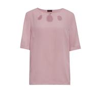 Kurzarmbluse GOLDNER "Feminine Bluse mit aufregender Ausschnittlösung", Damen, Gr. 44, rosa (rosenquarz), Obermaterial: 100% Polyester PES., Blusen (11215618-44) rosenquarz