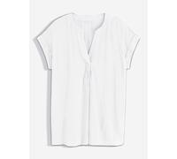 Kurzarmbluse INSPIRATIONEN, Damen, Gr. 40, weiß, 100% Viskose, unifarben, V-Ausschnitt, Blusen (44282612-40) weiß