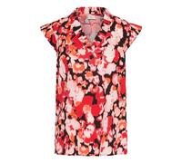 Kurzarmbluse KAFFE "Damen Bluse kurzarm BPissa", Damen, Gr. L, rot (rot toned flower print), Obermaterial: 100% Viskose LENZING ECOVERO CV LenzEcov., Blusen (24300924-L) rot toned flower print