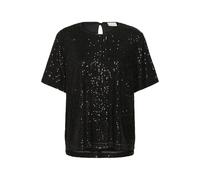 Kurzarmbluse KAFFE "Damen Bluse kurzarm KAlila", Damen, Gr. XS, schwarz (schwarz deep cc), Obermaterial: 100% Polyester PES., Blusen (15420805-XS) schwarz deep cc