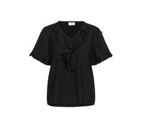 Kurzarmbluse KAFFE "Damen Bluse kurzarm KAmariana", Damen, Gr. 38, schwarz (schwarz deep), Obermaterial: 80% Viskose CV. 20% Polyamid PA., Blusen (56700333-38) schwarz deep