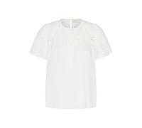 Kurzarmbluse KAFFE "Damen Bluse kurzarm KAmolly", Damen, Gr. 42, weiß (chalk), Obermaterial: 100% Baumwolle CO., Blusen (37914915-42) chalk