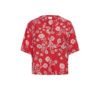 Kurzarmbluse KAFFE "Damen Kurzarm-Bluse KAamina", Damen, Gr. 42, rot (poppy rot chalk flower), Obermaterial: 83% Viskose CV. 17% Polyamid PA., Blusen (44075663-42) poppy rot chalk flower