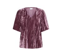 Kurzarmbluse KAFFE "Kurzarm-Bluse KAelva", Damen, Gr. XS, tulipwood, Obermaterial: 95% Polyester Pol. recyc.. 5% Elasthan EL., Blusen (42915518-XS) tulipwood