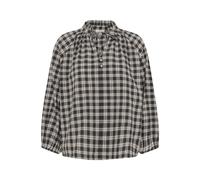 Kurzarmbluse KAFFE "Kurzarm-Bluse KAelna", Damen, Gr. 42, schwarz (schwarz, grau check), Obermaterial: 100% Baumwolle CO., Blusen (58882044-42) schwarz, grau check